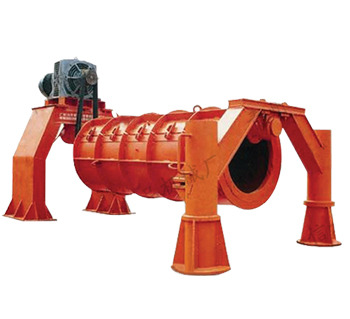 Roller suspension type cement tube machine